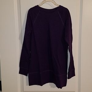 Girls long sleev purple tunic shirt